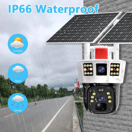 4MP Triple Lens Wireless Solar Camera