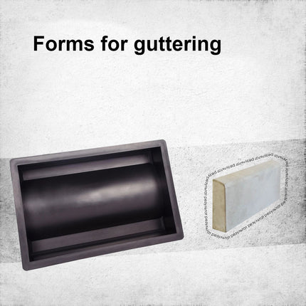 Forms for guttering (9.8×6.3×2.4 in) DIY 25×16×6 cm