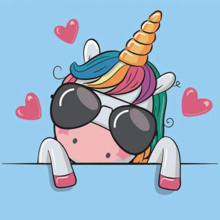 FunToysi: [es003] set for painting by numbers es003 "fashionable unicorn", size 30x30 cm (ts271195182387)