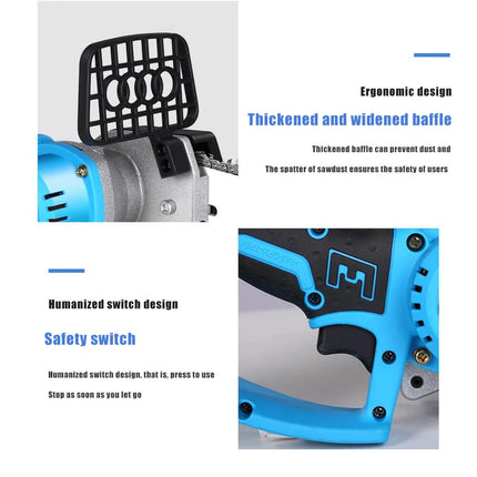 8" & 10" Electric Cordless Chainsaw with 2x Batteries