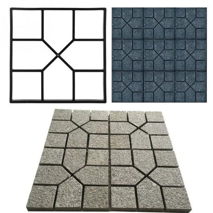 Garden Driveway Paving Pavement Mold Concrete Step Stone Path Maker Walkway Mold (15.7x15.7x1.5 in / 40x40x4 cm)